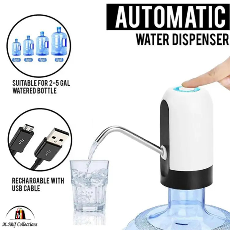 Water Bottle Pump, USB Charging Automatic Drinking Water Pump