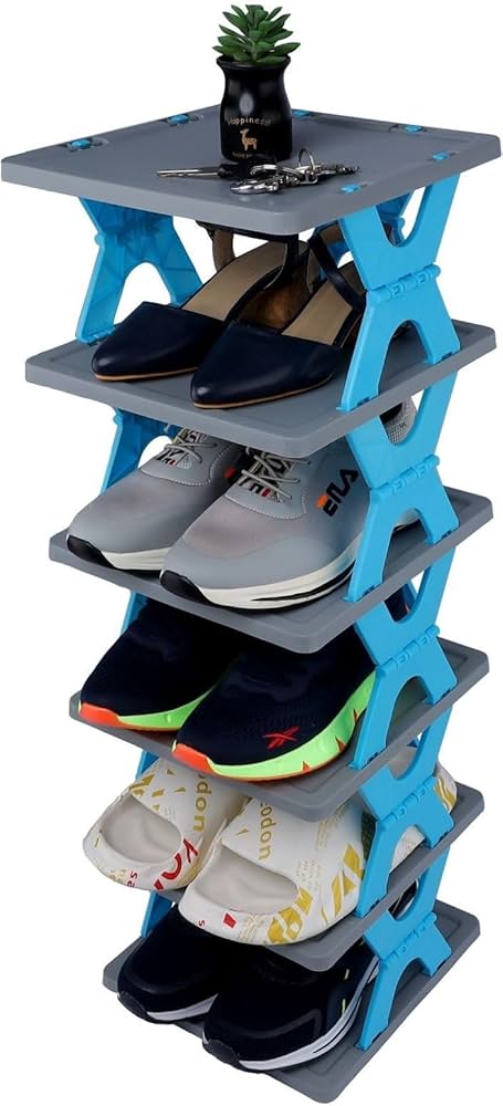 5 Layers Stackable Vertical Space Saving Shoe Rack