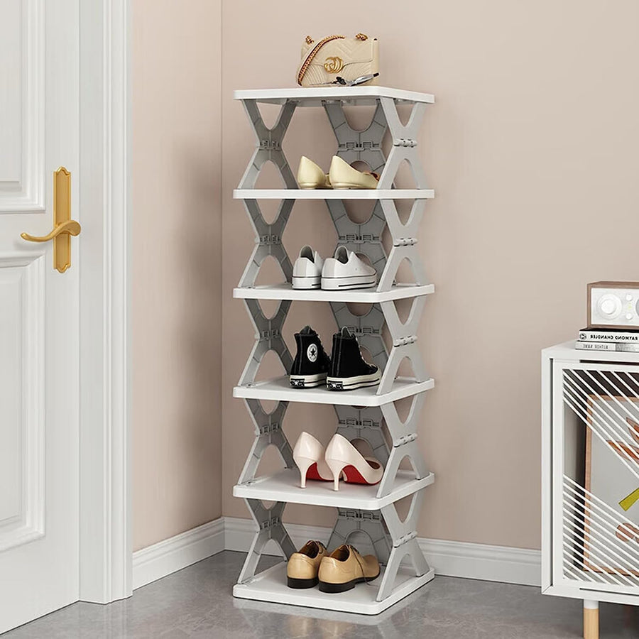 5 Layers Stackable Vertical Space Saving Shoe Rack